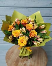 Букет цветов из:  Альстромерии и Розы в Таштыпе