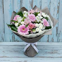 Букет цветов из:  Герберы, Альстромерии и Хризантемы в Таштыпе