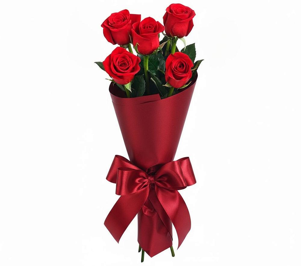 Букет 5 Красных роз Эдлесс Лав в Таштыпе