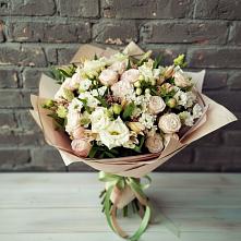 Букет цветов из:  Альстромерии, Розы и Хризантемы в Таштыпе