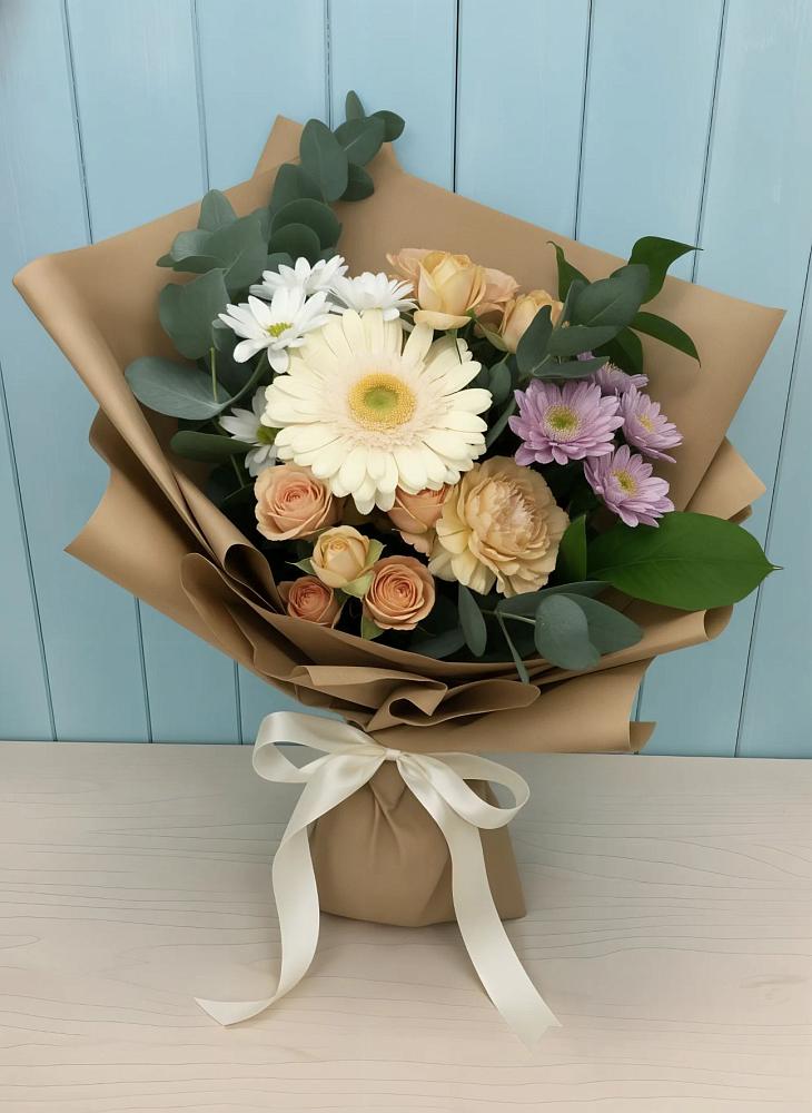 Букет цветов из: Герберы и Хризантемы в Таштыпе