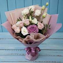 Букет цветов из:  Розы и Лизиантусы в Таштыпе