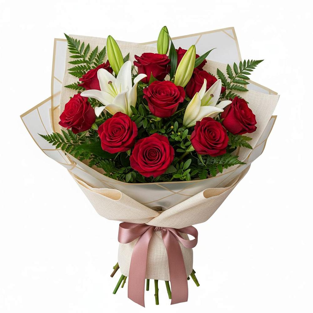 Букет цветов из: Лилии и Розы в Таштыпе