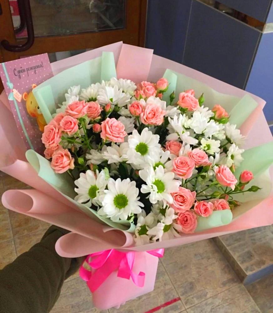 Букет цветов из: Розы и Хризантемы в Таштыпе