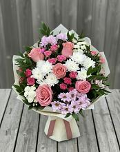 Букет цветов из:  Альстромерии, Гвоздики, Розы и Хризантемы #REPLACE_PRED# Таштыпе