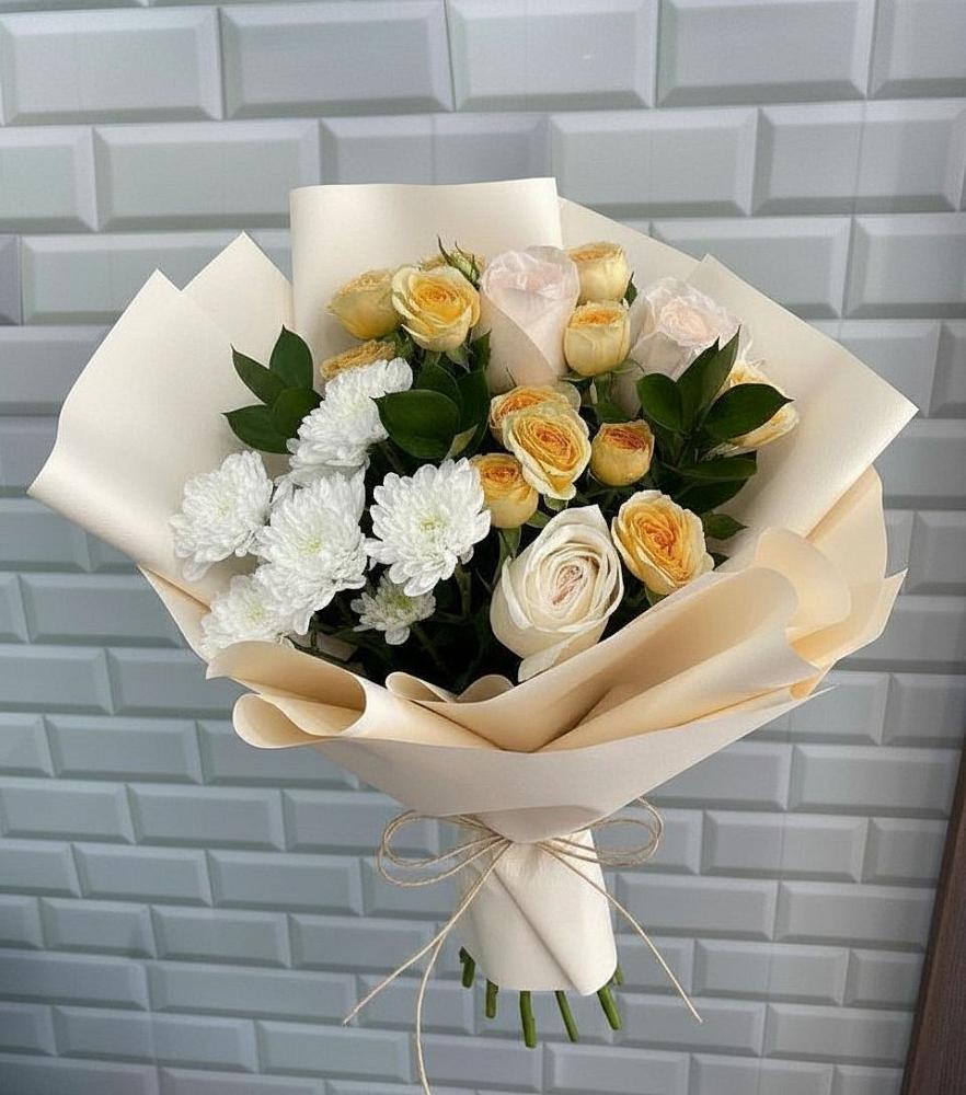 Букет цветов из: Розы и Хризантемы в Таштыпе
