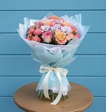 Букет цветов из:  Хризантемы и Розы в Таштыпе