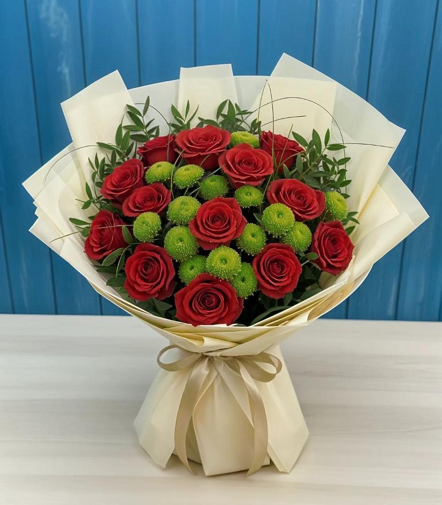 Букет цветов из: Розы и Хризантемы в Таштыпе