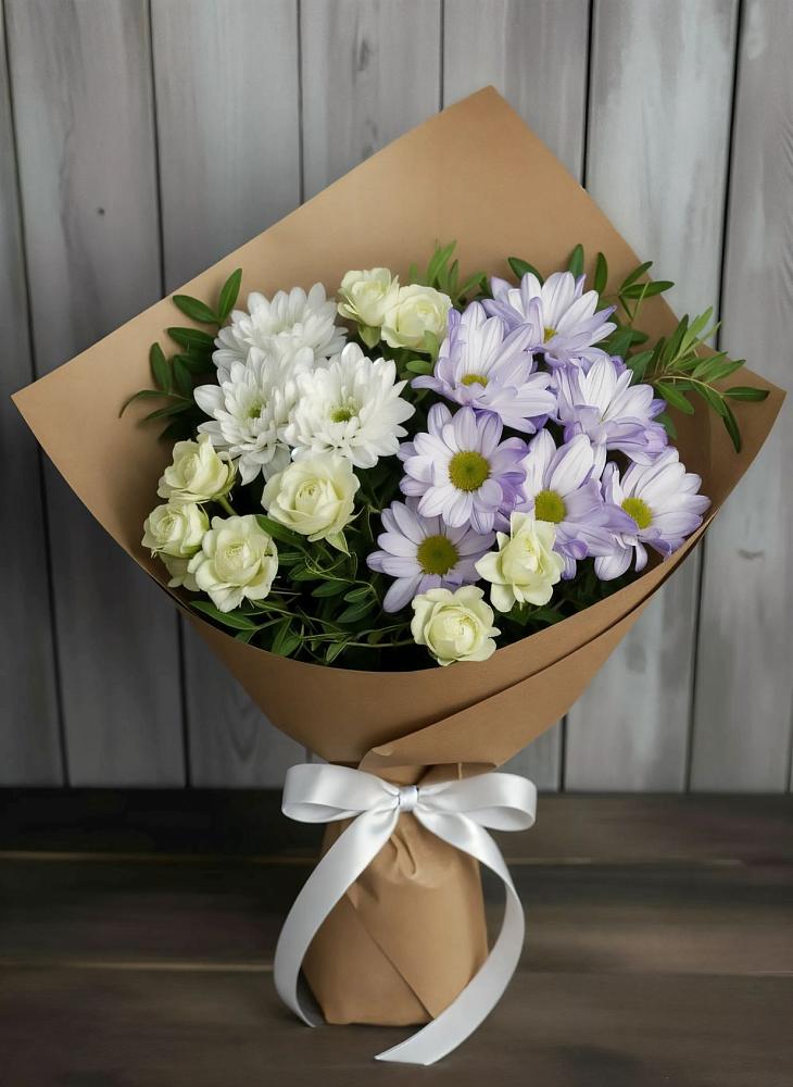 Букет цветов из: Хризантемы и Розы в Таштыпе